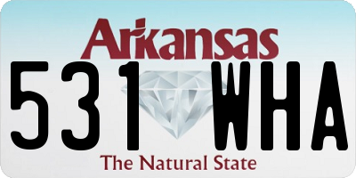 AR license plate 531WHA