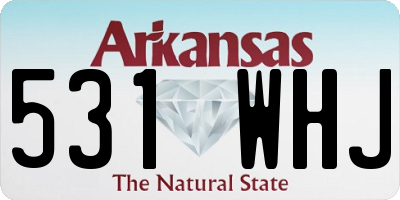 AR license plate 531WHJ