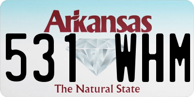 AR license plate 531WHM