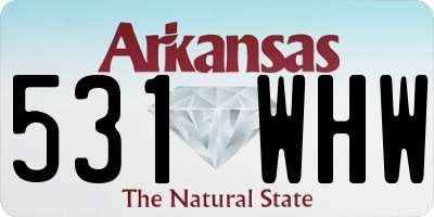 AR license plate 531WHW