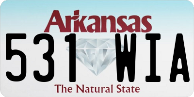 AR license plate 531WIA