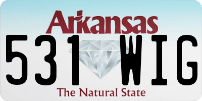 AR license plate 531WIG