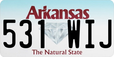 AR license plate 531WIJ