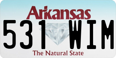 AR license plate 531WIM