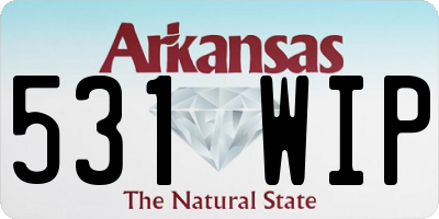 AR license plate 531WIP