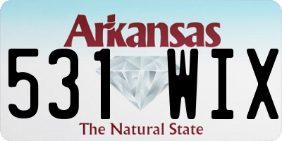 AR license plate 531WIX