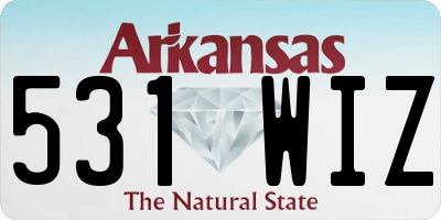 AR license plate 531WIZ