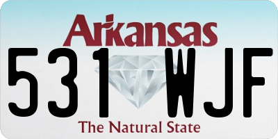 AR license plate 531WJF