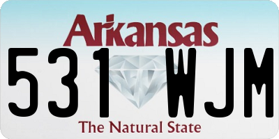 AR license plate 531WJM