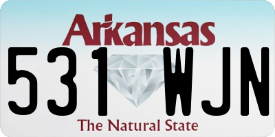 AR license plate 531WJN