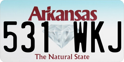 AR license plate 531WKJ