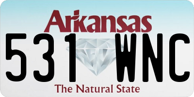 AR license plate 531WNC