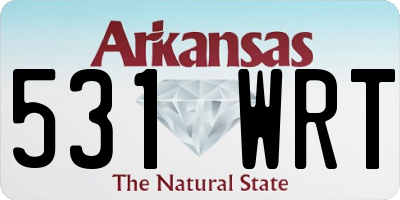 AR license plate 531WRT