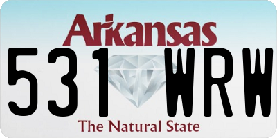 AR license plate 531WRW
