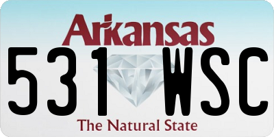 AR license plate 531WSC