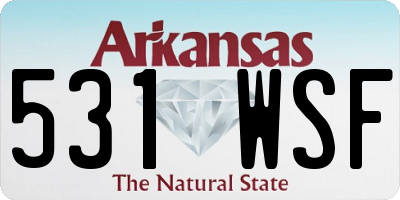 AR license plate 531WSF