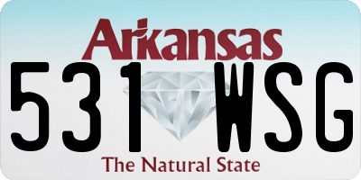 AR license plate 531WSG