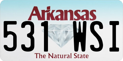 AR license plate 531WSI