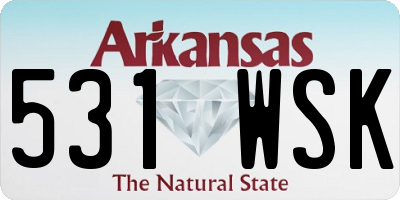 AR license plate 531WSK