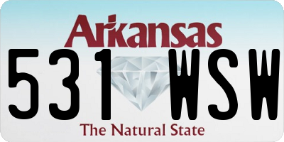 AR license plate 531WSW