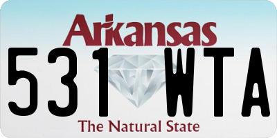 AR license plate 531WTA