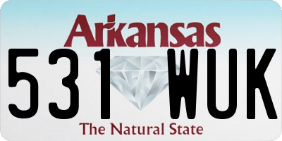 AR license plate 531WUK