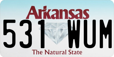 AR license plate 531WUM