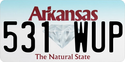 AR license plate 531WUP