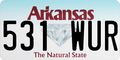 AR license plate 531WUR
