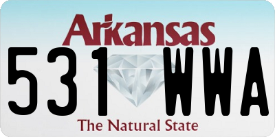 AR license plate 531WWA