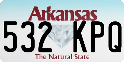 AR license plate 532KPQ
