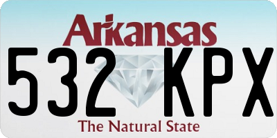 AR license plate 532KPX