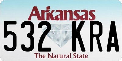 AR license plate 532KRA