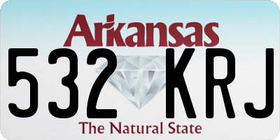 AR license plate 532KRJ