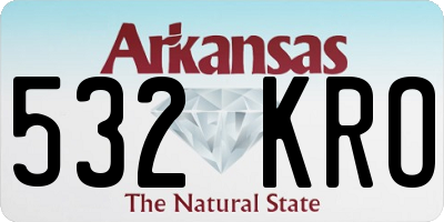 AR license plate 532KRO