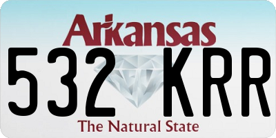 AR license plate 532KRR