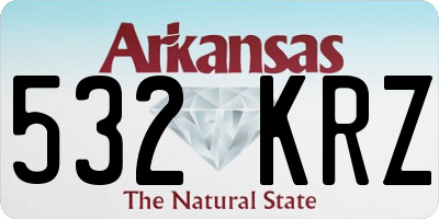 AR license plate 532KRZ