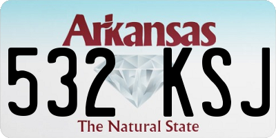 AR license plate 532KSJ