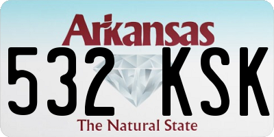 AR license plate 532KSK