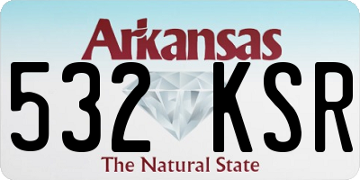 AR license plate 532KSR
