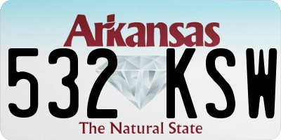 AR license plate 532KSW