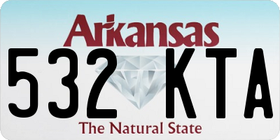 AR license plate 532KTA