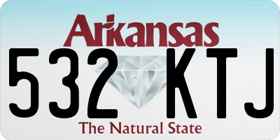 AR license plate 532KTJ