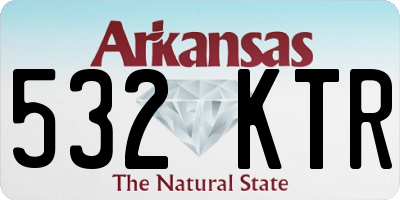 AR license plate 532KTR