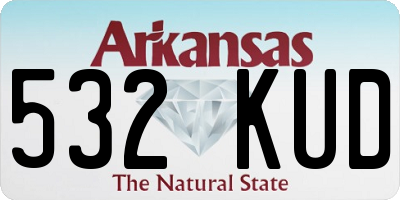 AR license plate 532KUD