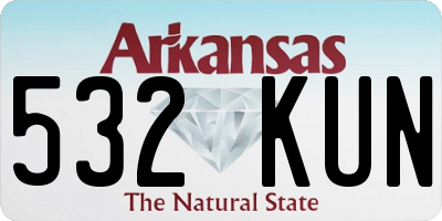 AR license plate 532KUN