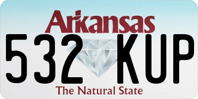 AR license plate 532KUP