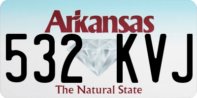 AR license plate 532KVJ