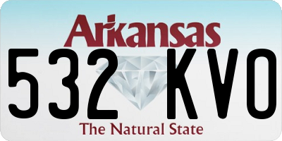 AR license plate 532KVO