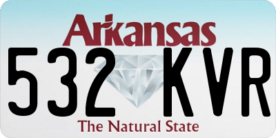 AR license plate 532KVR